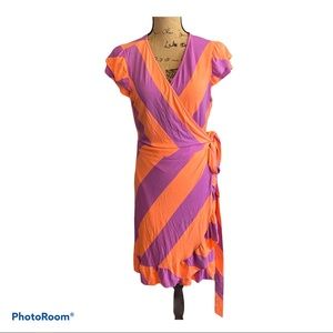 Lilly Pulitzer Adriel Stripe Wrap Dress Size XL